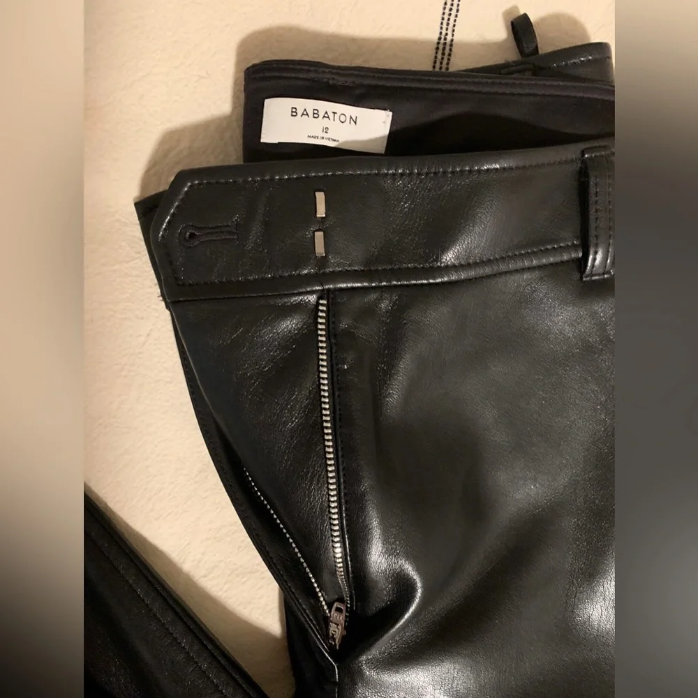 Mid Rise Vegan Leather Pant - Picture 3 of 4